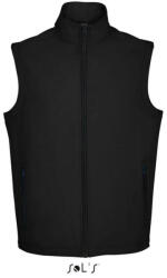 Sol'S Férfi RACE cipzáras softshell mellény, SOL'S SO02887, Black-2XL (so02887bl-2xl)