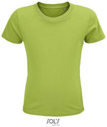 SOL'S Gyerek CRUSADER környakas rövid ujjú pamut póló, SOL'S SO03580, Apple Green-6A (so03580ag-6a)