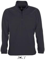 SOL'S Uniszex NESS 1/4 cipzáras, galléros polár pulóver, SOL'S SO56000, Charcoal Grey-2XL (so56000ch-2xl)