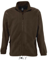 SOL'S Uniszex NORTH cipzáras polár pulóver, SOL'S SO55000, Dark Chocolate-4XL (so55000dc-4xl)