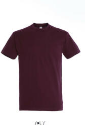 SOL'S Férfi IMPERIAL környakas rövid ujjú pamut póló, SOL'S SO11500, Burgundy-2XL (so11500bu-2xl)