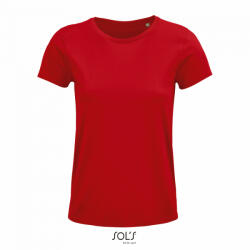 SOL'S Női CRUSADER organikus pamutból készült rövid ujjú póló , SOL'S SO03581, Red-2XL (so03581re-2xl)