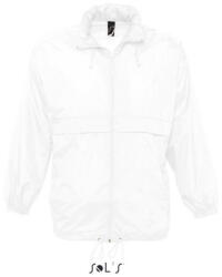 SOL'S Uniszex vízálló, kapucnis széldzseki, SOL'S SO32000, White-XL (so32000wh-xl)