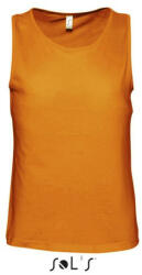SOL'S Férfi JUSTIN ujjatlan pamut póló-trikó, SOL'S SO11465, Orange-L (so11465or-l)