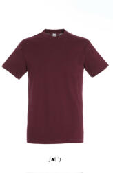 SOL'S Uniszex REGENT kereknyakú rövid ujjú pamut póló, SOL'S SO11380, Burgundy-2XL (so11380bu-2xl)