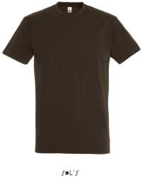SOL'S Férfi IMPERIAL környakas rövid ujjú pamut póló, SOL'S SO11500, Chocolate-2XL (so11500co-2xl)
