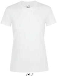 SOL'S Női REGENT kereknyakú rövid ujjú pamut póló, SOL'S SO01825, White-L (so01825wh-l)