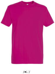 SOL'S Férfi IMPERIAL környakas rövid ujjú pamut póló, SOL'S SO11500, Fuchsia-M (so11500fu-m)