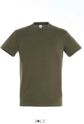 SOL'S Uniszex REGENT kereknyakú rövid ujjú pamut póló, SOL'S SO11380, Army-3XL (so11380ar-3xl)
