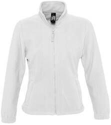 SOL'S Női NORTH cipzáras polár pulóver, SOL'S SO54500, White-XL (so54500wh-xl)