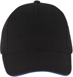 Sol'S Uniszex pamut 5 paneles baseball sapka, SOL'S SO00594, Black/Royal-U (so00594bl-ro-u)