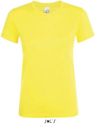 SOL'S Női REGENT kereknyakú rövid ujjú pamut póló, SOL'S SO01825, Lemon-XL (so01825le-xl)