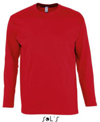 SOL'S Férfi MONARCH hosszú ujjú pamut póló, SOL'S SO11420, Red-2XL (so11420re-2xl)