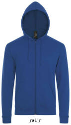 SOL'S Uniszex cipzáras kapucnis pulóver, SOL'S SO01714, Royal Blue-L (so01714ro-l)