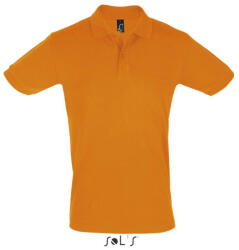 SOL'S Férfi PERFECT két gombos rövid ujjú galléros piké pamut póló, SOL'S SO11346, Orange-2XL (so11346or-2xl)