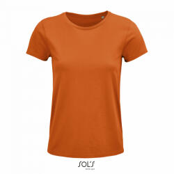 SOL'S Női CRUSADER organikus pamutból készült rövid ujjú póló , SOL'S SO03581, Orange-L (so03581or-l)