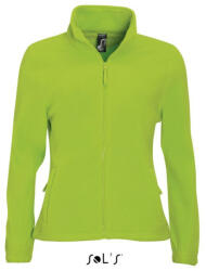 SOL'S Női NORTH cipzáras polár pulóver, SOL'S SO54500, Lime-XL (so54500li-xl)