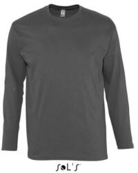 SOL'S Férfi MONARCH hosszú ujjú pamut póló, SOL'S SO11420, Dark Grey-3XL (so11420dg-3xl)
