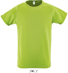 SOL'S Gyerek SPORTY raglán ujjú kereknyakú sportpóló, SOL'S SO01166, Apple Green-8A (so01166ag-8a)