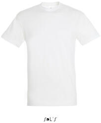 SOL'S Uniszex REGENT kereknyakú rövid ujjú pamut póló, SOL'S SO11380, White-4XL (so11380wh-4xl)