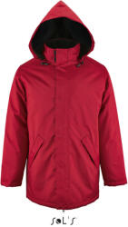SOL'S Uniszex ROBYN steppelt bélésű kabát, gallérba rejthető kapucnival, SOL'S SO02109, Red-S (so02109re-s)