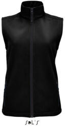 Sol'S Női RACE cipzáras softshell mellény, SOL'S SO02888, Black-XL (so02888bl-xl)