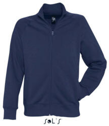 SOL'S Férfi cipzáras pulóver passzés magas gallérral, SOL'S SO47200, Navy-XL (so47200nv-xl)