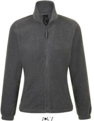 SOL'S Női NORTH cipzáras polár pulóver, SOL'S SO54500, Grey Melange-XL (so54500gm-xl)