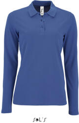 SOL'S Női PERFECT hosszú ujjú galléros piké póló, SOL'S SO02083, Royal Blue-XL (so02083ro-xl)