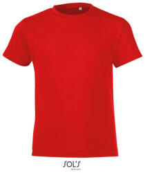 SOL'S REGENT FIT gyerek rövid ujjú kereknyakú póló, SOL'S SO01183, Red-8A (so01183re-8a)
