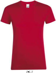 SOL'S Női REGENT kereknyakú rövid ujjú pamut póló, SOL'S SO01825, Red-2XL (so01825re-2xl)