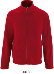 SOL'S Férfi NORMAN cipzáras egyszerű polár pulóver, SOL'S SO02093, Red-XL (so02093re-xl)