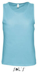 SOL'S Férfi JUSTIN ujjatlan pamut póló-trikó, SOL'S SO11465, Atoll Blue-XL (so11465ab-xl)