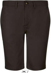 Sol'S Férfi JASPER pamut rövidnadrág cipzáras sliccel, SOL'S SO01659, Black-38 (so01659bl-38)