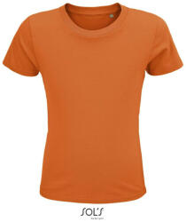SOL'S Gyerek CRUSADER környakas rövid ujjú pamut póló, SOL'S SO03580, Orange-8A (so03580or-8a)