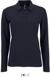 SOL'S Női PERFECT hosszú ujjú galléros piké póló, SOL'S SO02083, French Navy-2XL (so02083fn-2xl)