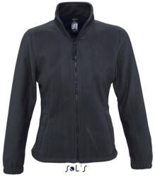 SOL'S Női NORTH cipzáras polár pulóver, SOL'S SO54500, Charcoal Grey-L (so54500ch-l)