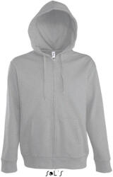 SOL'S Férfi cipzáras kapucnis pulóver, SOL'S SO47800, Grey Melange-2XL (so47800gm-2xl)