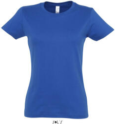 SOL'S Női IMPERIAL környakú rövid ujjú pamut póló, SOL'S SO11502, Royal Blue-2XL (so11502ro-2xl)