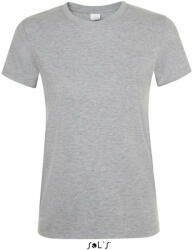 SOL'S Női REGENT kereknyakú rövid ujjú pamut póló, SOL'S SO01825, Grey Melange-M (so01825gm-m)