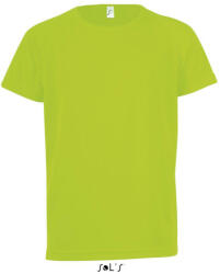 SOL'S Gyerek SPORTY raglán ujjú kereknyakú sportpóló, SOL'S SO01166, Neon Green-8A (so01166neg-8a)
