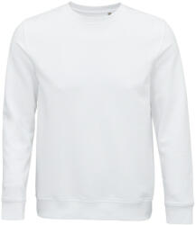 SOL'S Uniszex organikus környakas pulóver frottír béléssel, SOL'S SO03574, White-2XL (so03574wh-2xl)