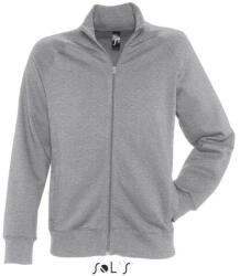 SOL'S Férfi cipzáras pulóver passzés magas gallérral, SOL'S SO47200, Deep Grey Melange-XL (so47200dgm-xl)