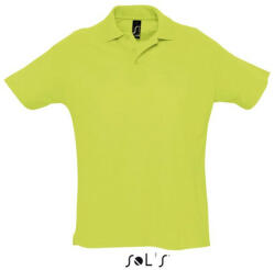 SOL'S Férfi SUMMER II rövid ujjú galléros piké pamut póló, SOL'S SO11342, Apple Green-L (so11342ag-l)