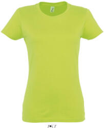 SOL'S Női IMPERIAL környakú rövid ujjú pamut póló, SOL'S SO11502, Apple Green-XL (so11502ag-xl)