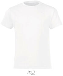 SOL'S REGENT FIT gyerek rövid ujjú kereknyakú póló, SOL'S SO01183, White-6A (so01183wh-6a)
