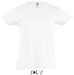 SOL'S Gyerek CHERRY rövid ujjú környakas pamut póló, SOL'S SO11981, White-8A (so11981wh-8a)