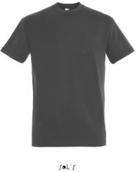 SOL'S Férfi IMPERIAL környakas rövid ujjú pamut póló, SOL'S SO11500, Dark Grey-S (so11500dg-s)