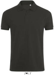 SOL'S Férfi PHOENIX galléros sztreccs póló, SOL'S SO01708, Charcoal Melange-L (so01708chme-l)