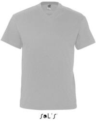 SOL'S Férfi VICTORY V-nyakú rövid ujjú póló, SOL'S SO11150, Grey Melange-2XL (so11150gm-2xl)